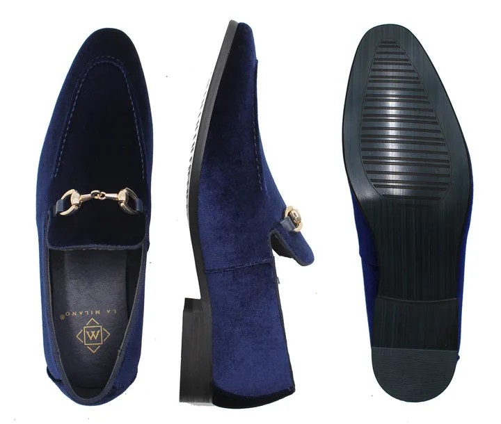 La Milano Cap Toe Slip On Shoes , A11888-NAVY