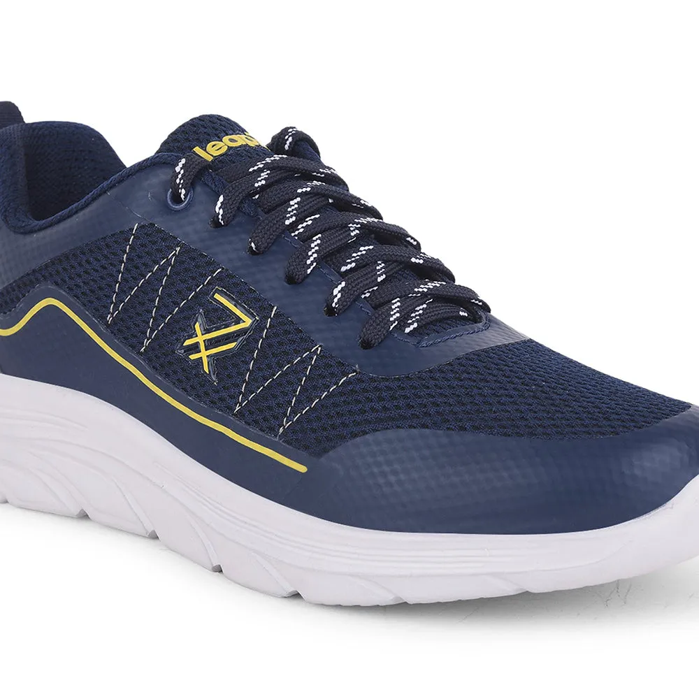 Leap7x By Liberty Mens ZIGGY-1E Navy Blue Sports Lacing Shoes