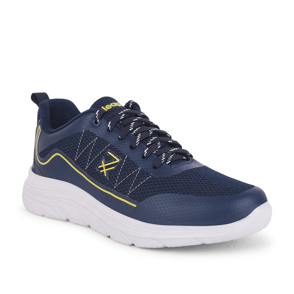 Leap7x By Liberty Mens ZIGGY-1E Navy Blue Sports Lacing Shoes