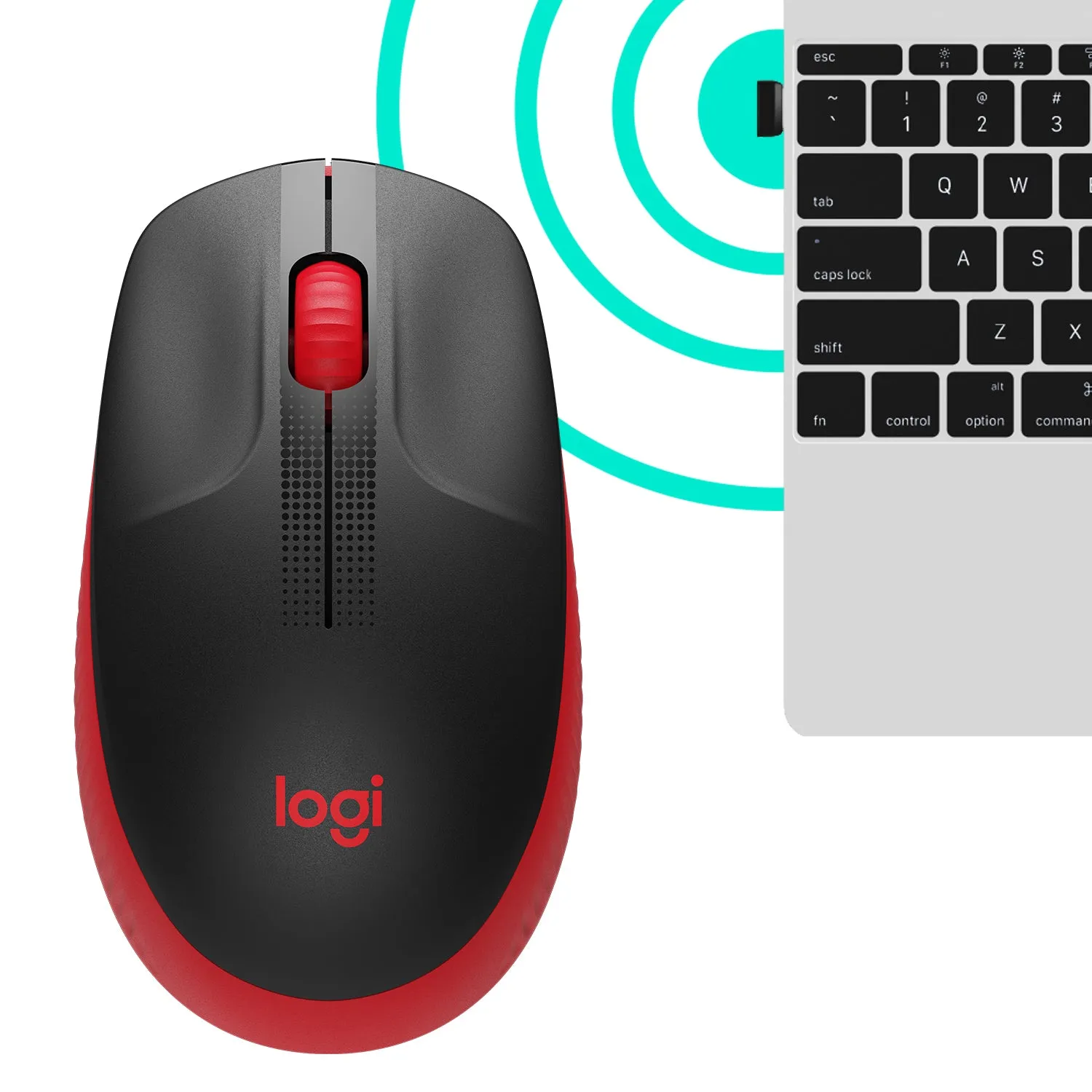 Logitech M190 Optisch Wireless Red