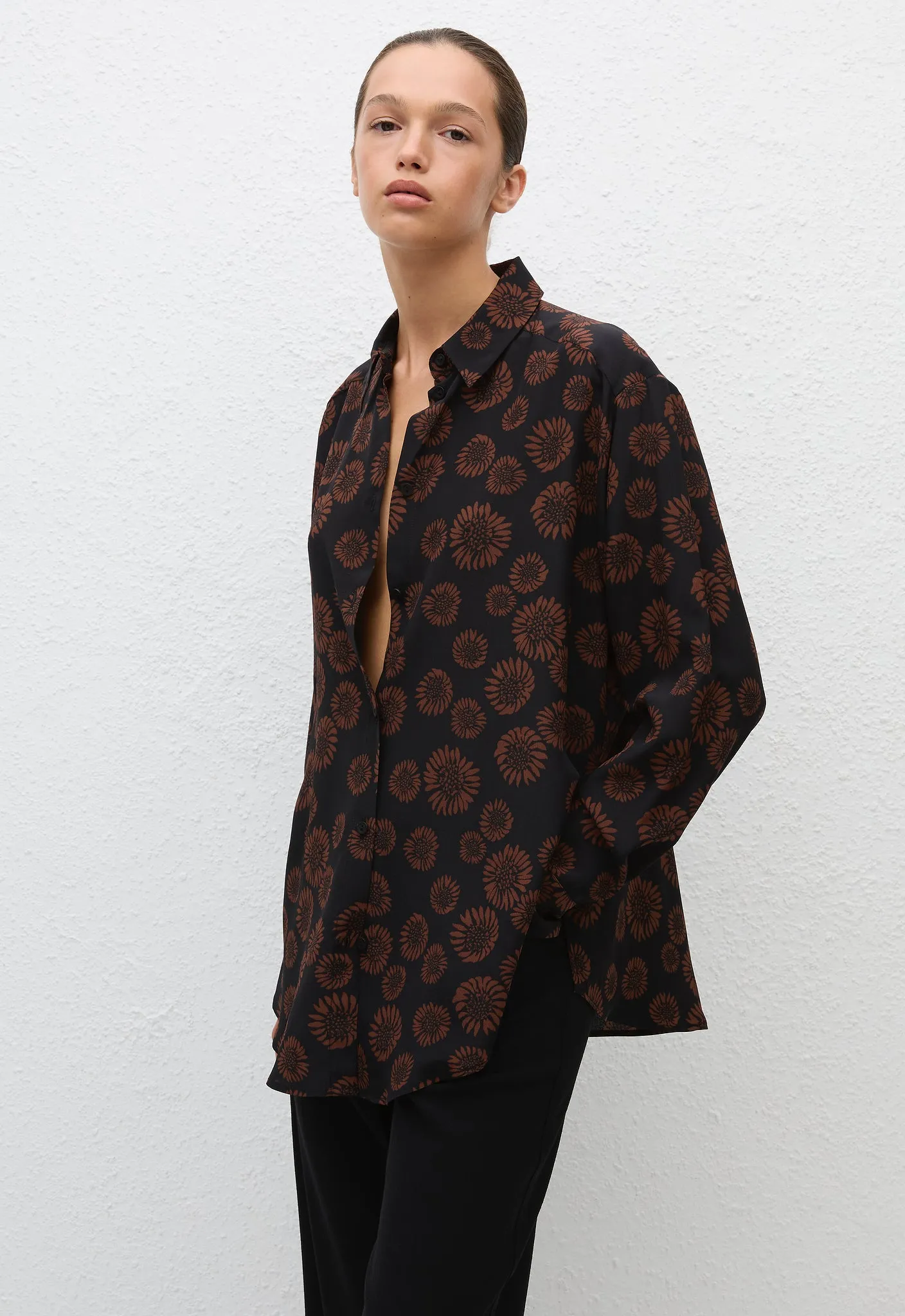 Long Sleeve Silk Shirt - Panama