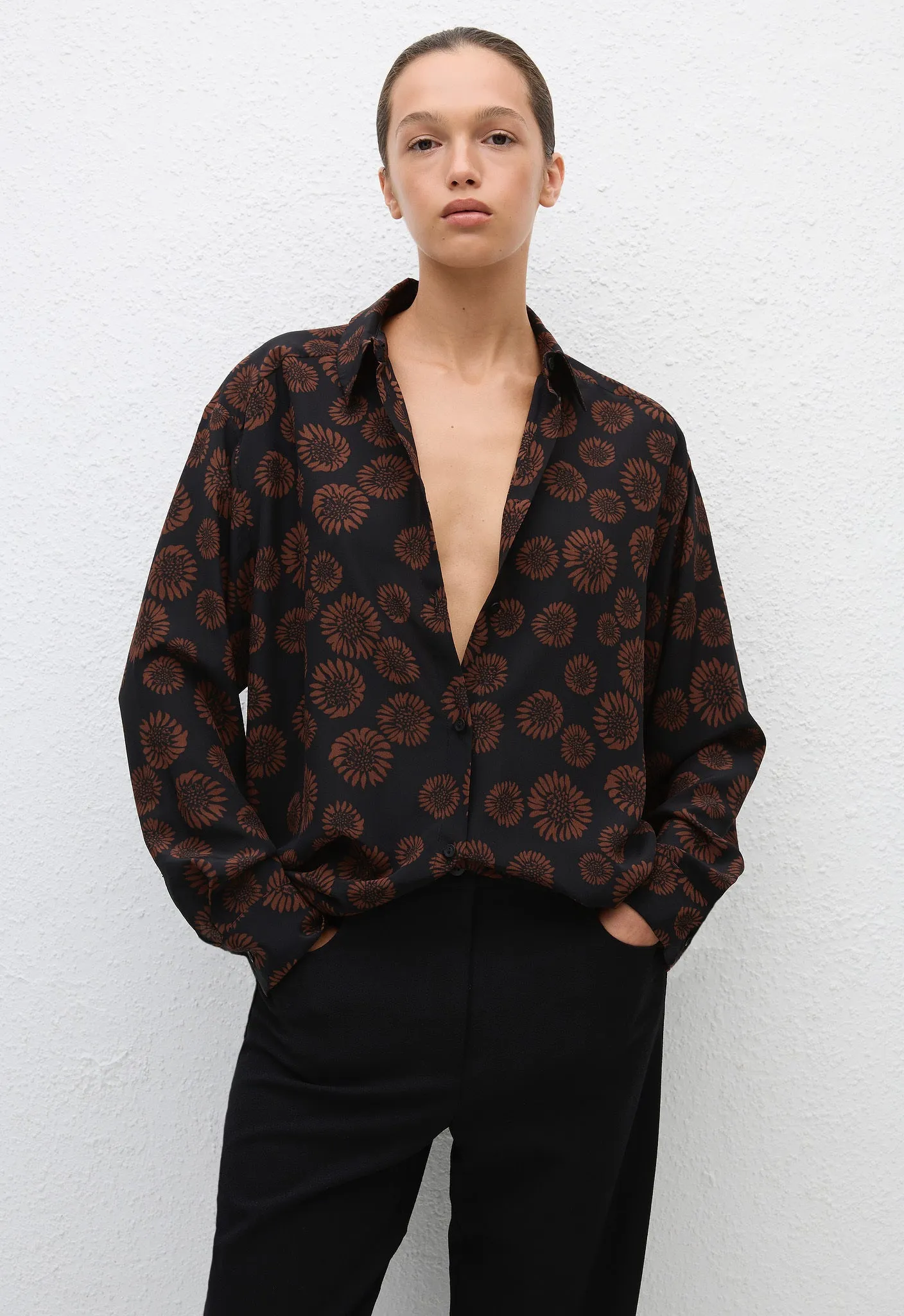 Long Sleeve Silk Shirt - Panama