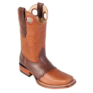 Los Altos Boots Mens #8143851 Rodeo Boot W/Saddle | Style Pull Up Boots | Color Honey Brown