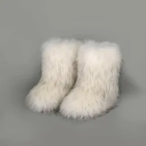 Luxury Thermal Fuzzy Platform Boots in Timeless Designer Fashion