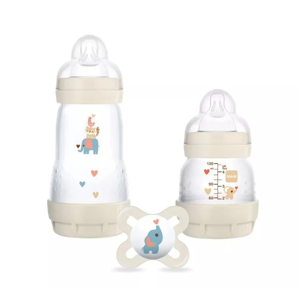 MAM Easy Start Self-Sterilising Anti-Colic Bottle Starter Set (White)