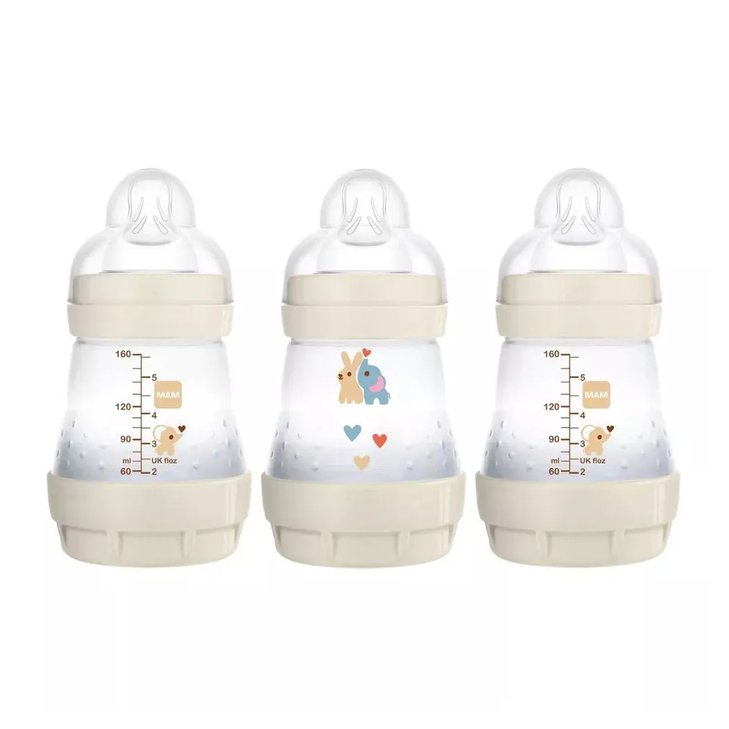 MAM Easy Start Self-Sterilising Anti-Colic Bottle Starter Set (White)