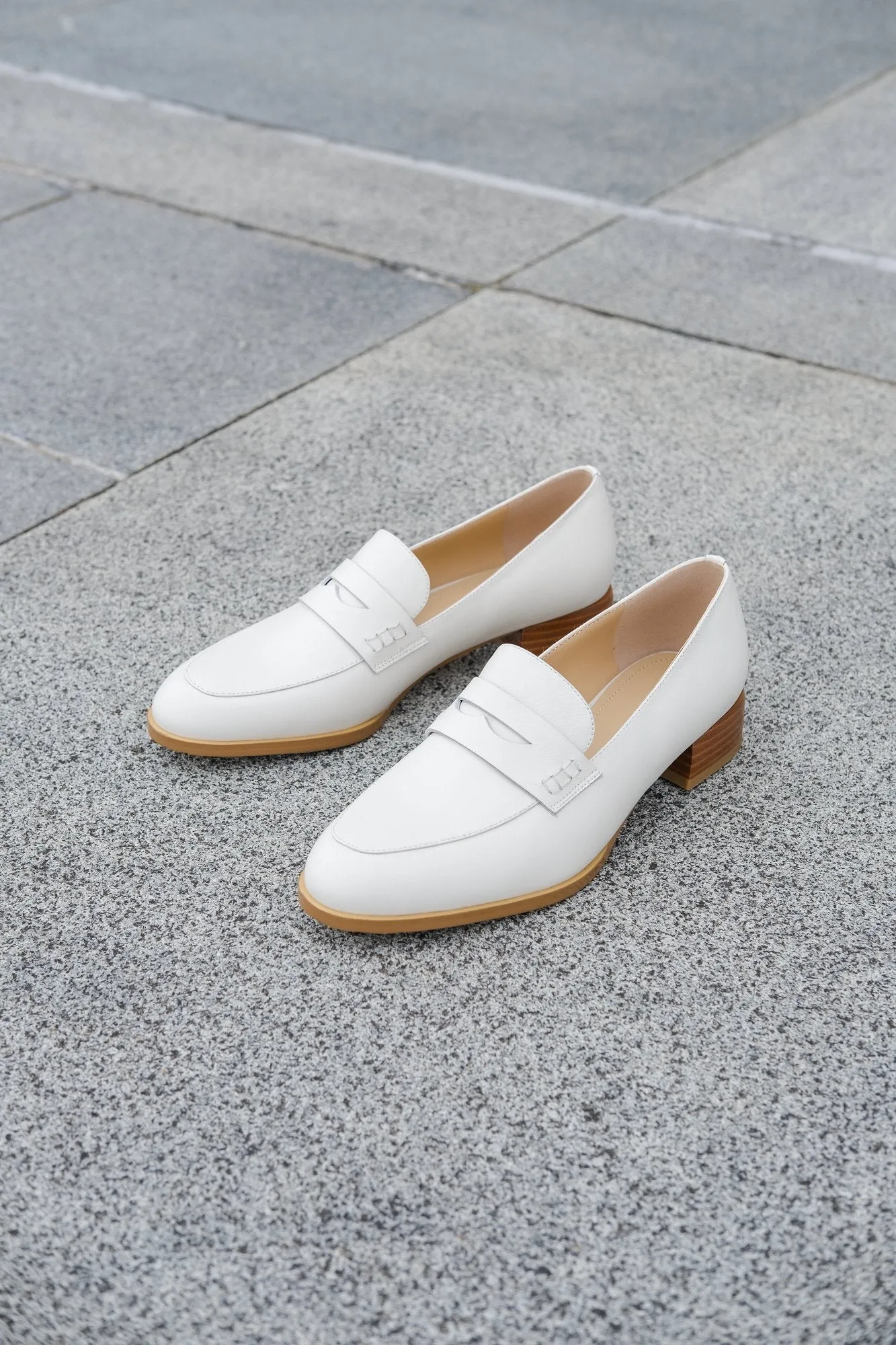 Marcel Leather Loafer Bone