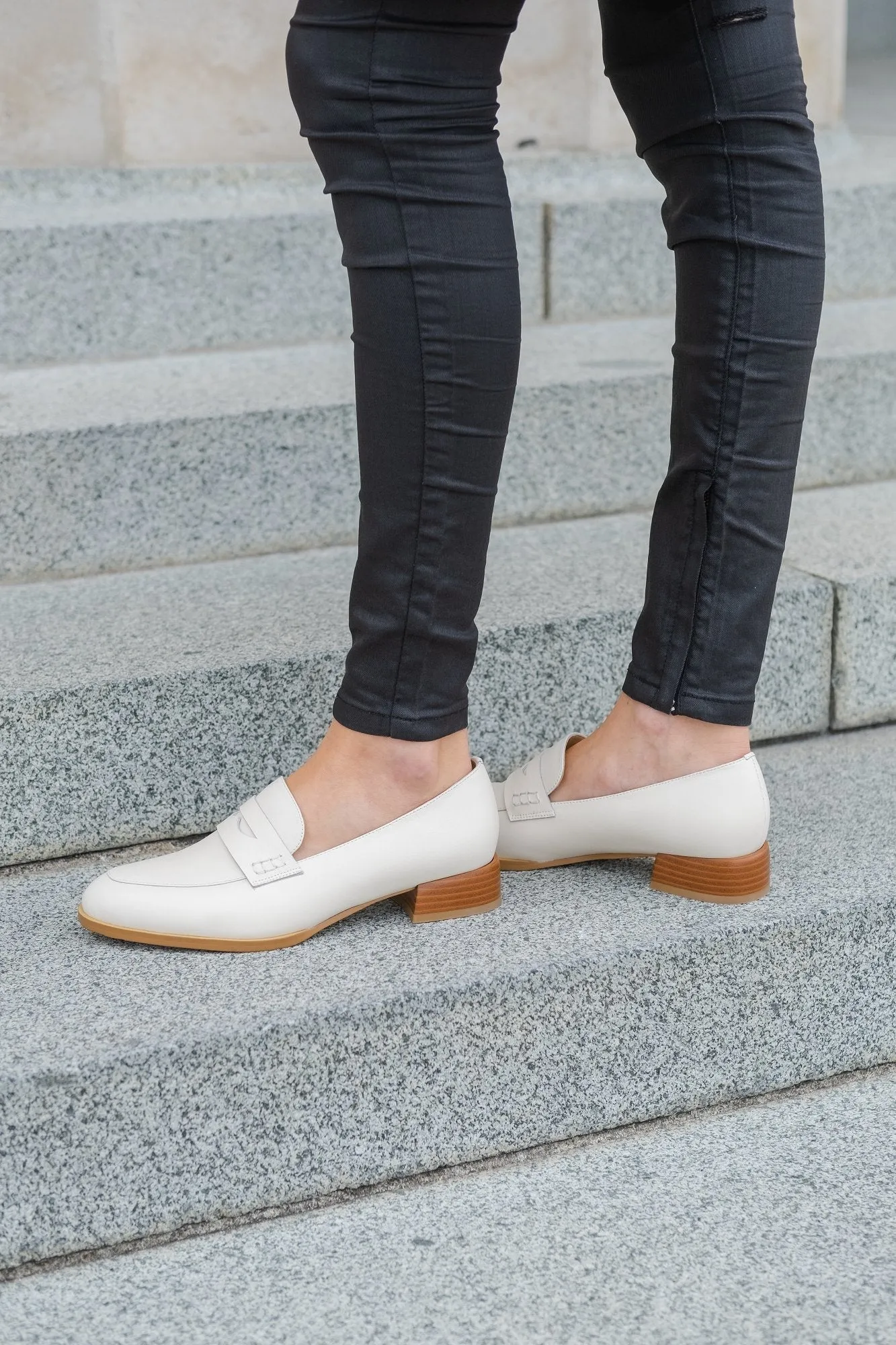 Marcel Leather Loafer Bone