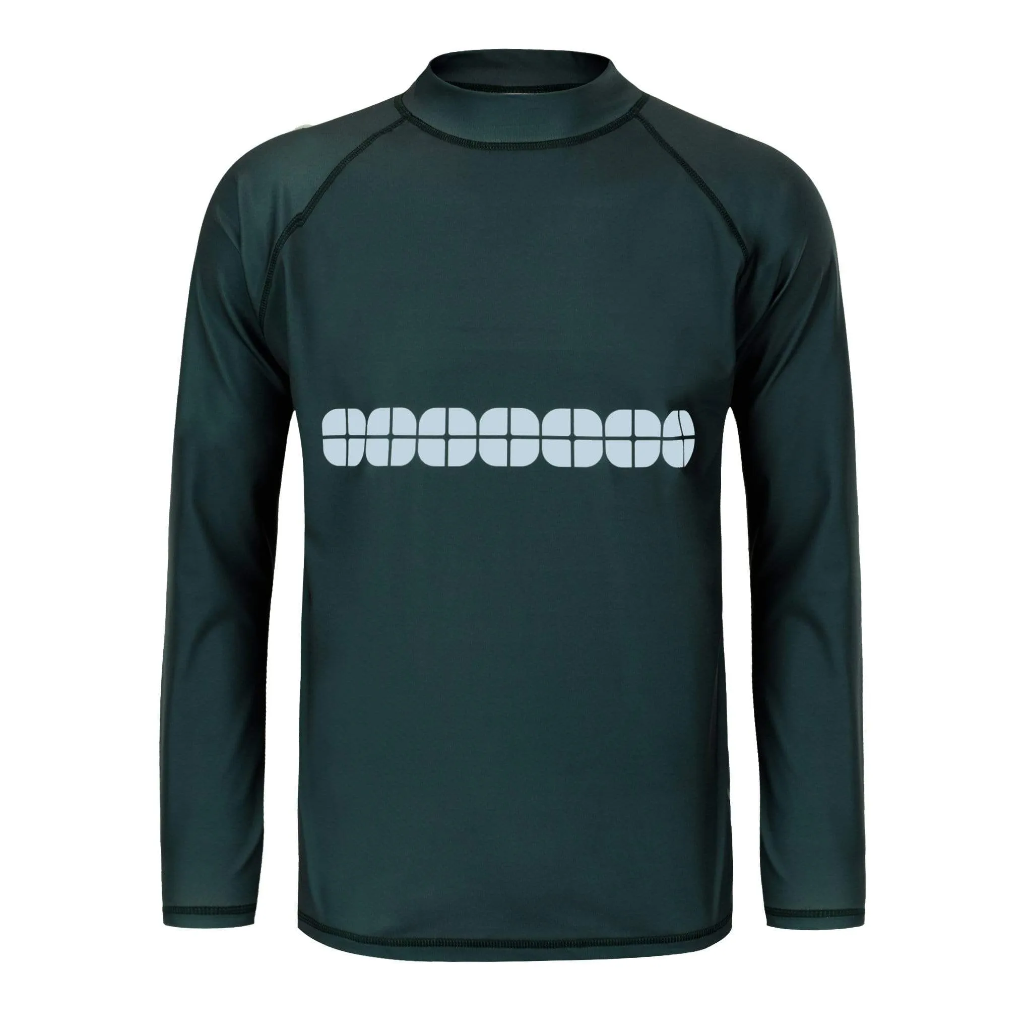 Mens Charcoal Squared Long Sleeve Rashie