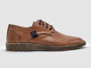 Men's Derby Leather Dress Shoes - Brown