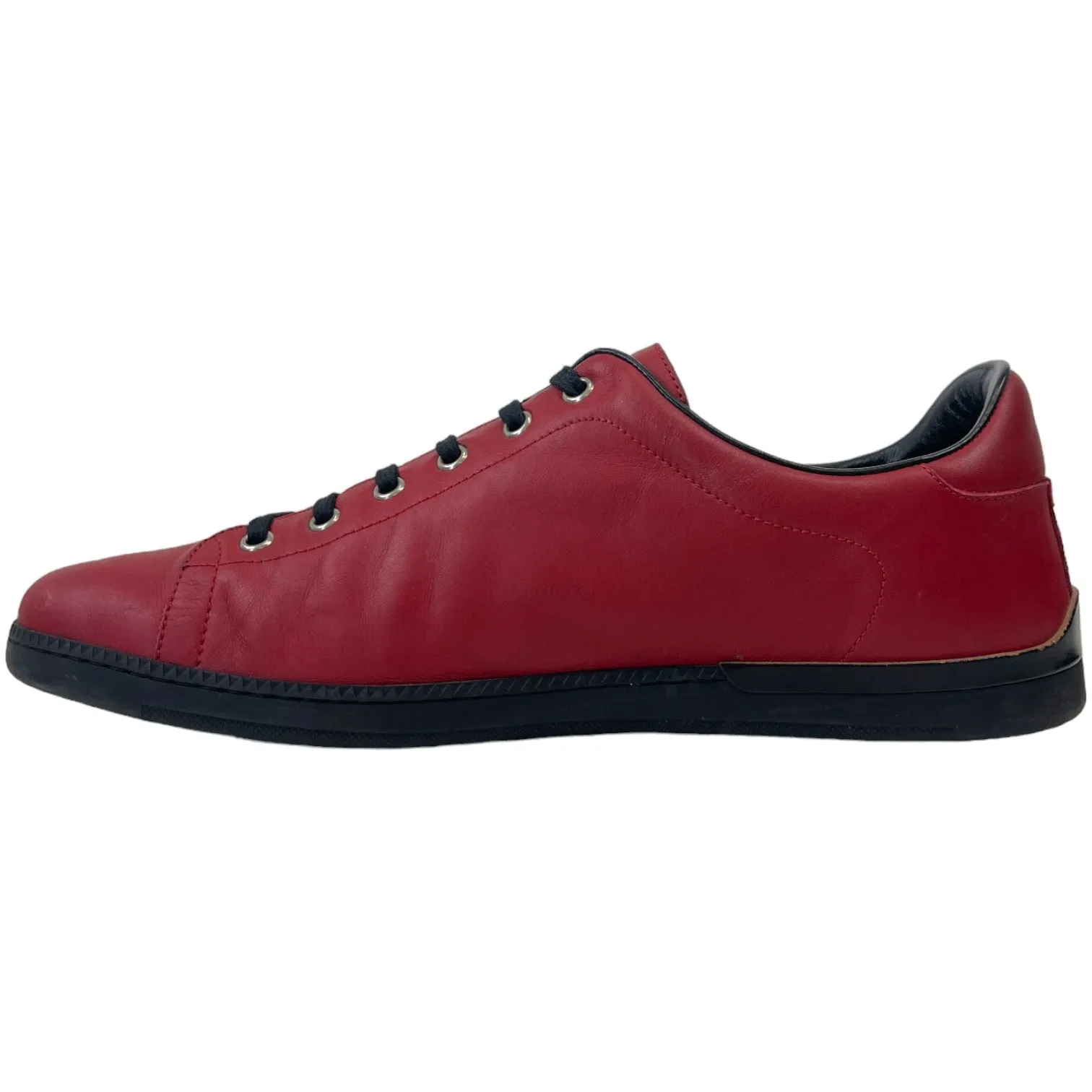 Men's Embossed Logo Low Trainers Red Size EU 44 / UK 10