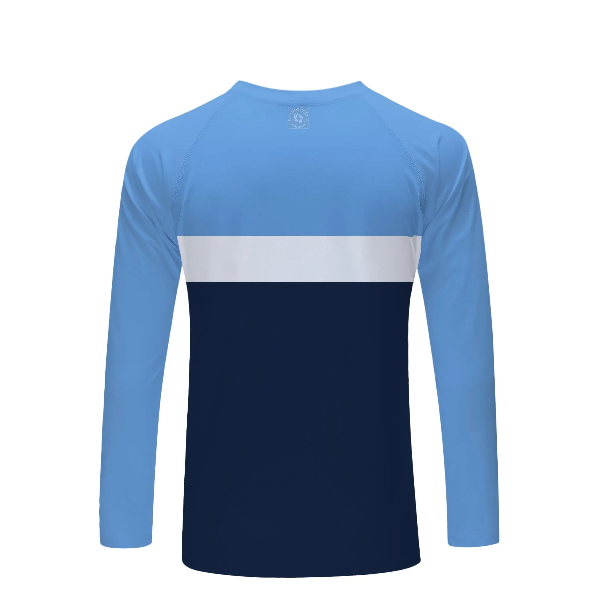 Mens Ocean Blocks Long Sleeve Tee Rashie