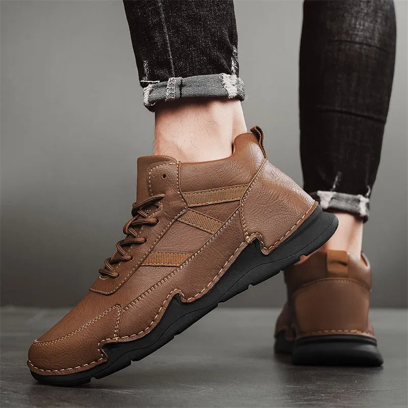 Men's Wear-resistant Non-slip Octopus Sole High-top Boots Casual Shoes