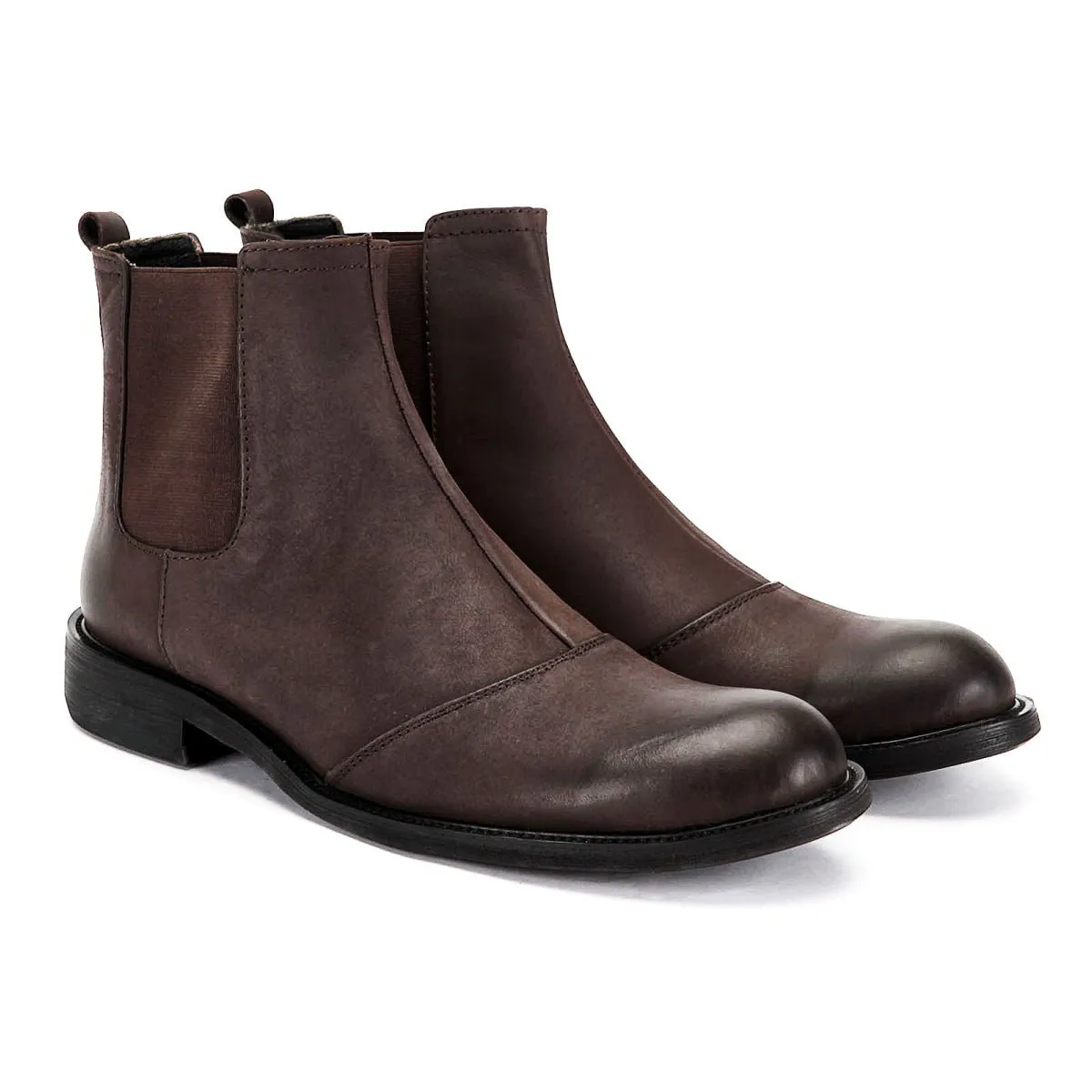 Metropolitan Paddock Brown Leather Chelsea Boots