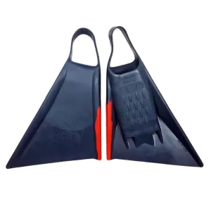 Mike Stewart Viper Delta Bodyboard Swim Fins - Grey/Red