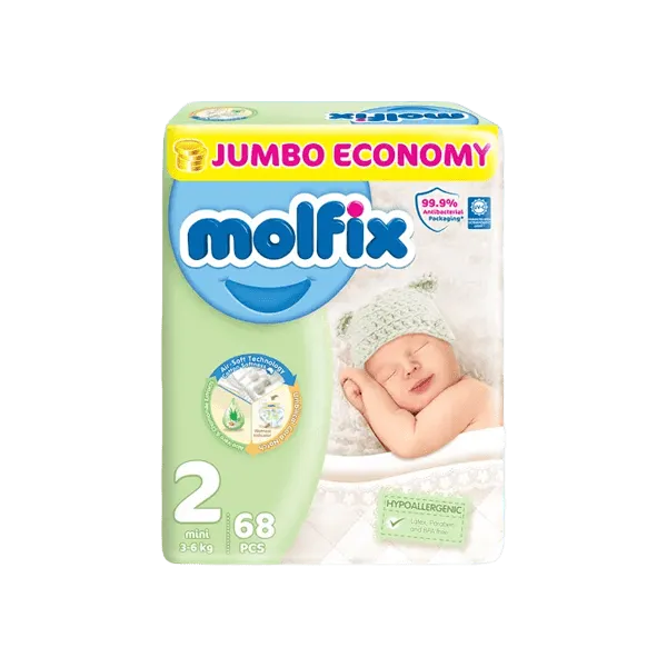 MOLFIX DIAPERS JUMBO ECONOMY MINI 2 - 68PCS