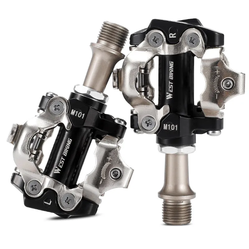 Mountain Bike Lock Pedals Sealed Clipless 9/16" Crank With SPD Cleats Ultralight Bicycle Parts Aluminum Alloy Pedal