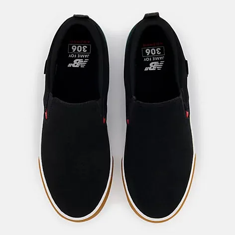 New Balance Numeric 306 Jamie Foy Black/Green Slip On Skate Shoes