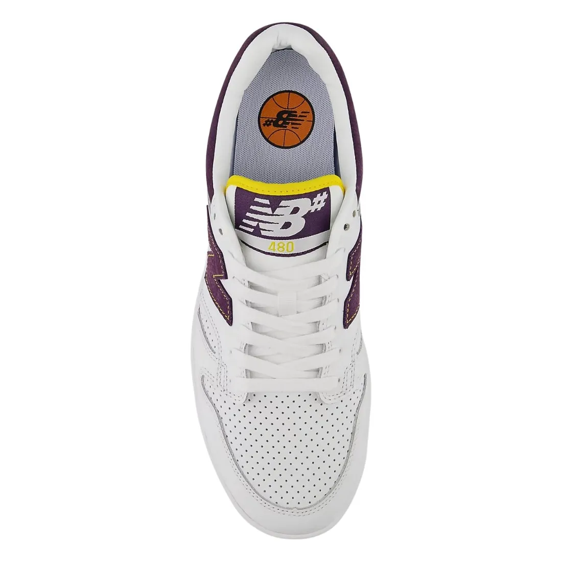 New Balance Numeric NM480 Lakers Skate Shoes - White/Purple