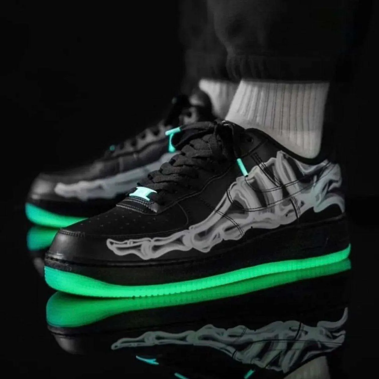 Nike Air Force 1 Low Black Skeleton