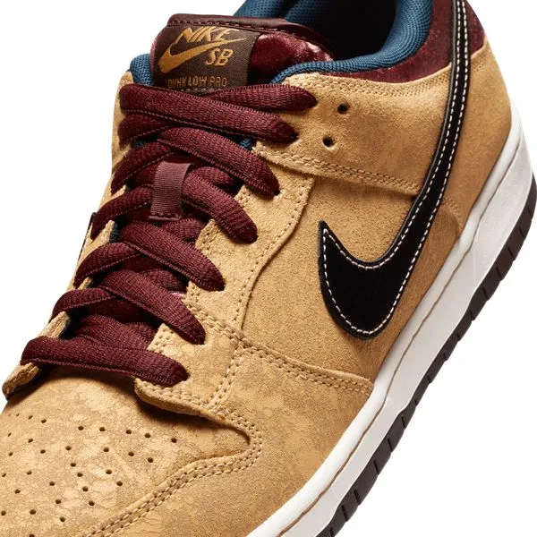 Nike SB Dunk Low Pro "City of Cinema" Celestial Gold - Black - Dark Team Red