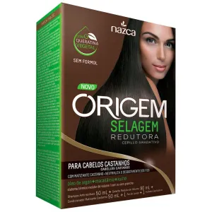 Origem Sealing Reducing Vegetable Keratin Brown Hair Smoothing Kit - Nazca