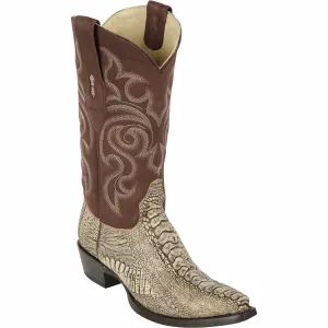 Ostrich Leg Cowboy Boots Oryx