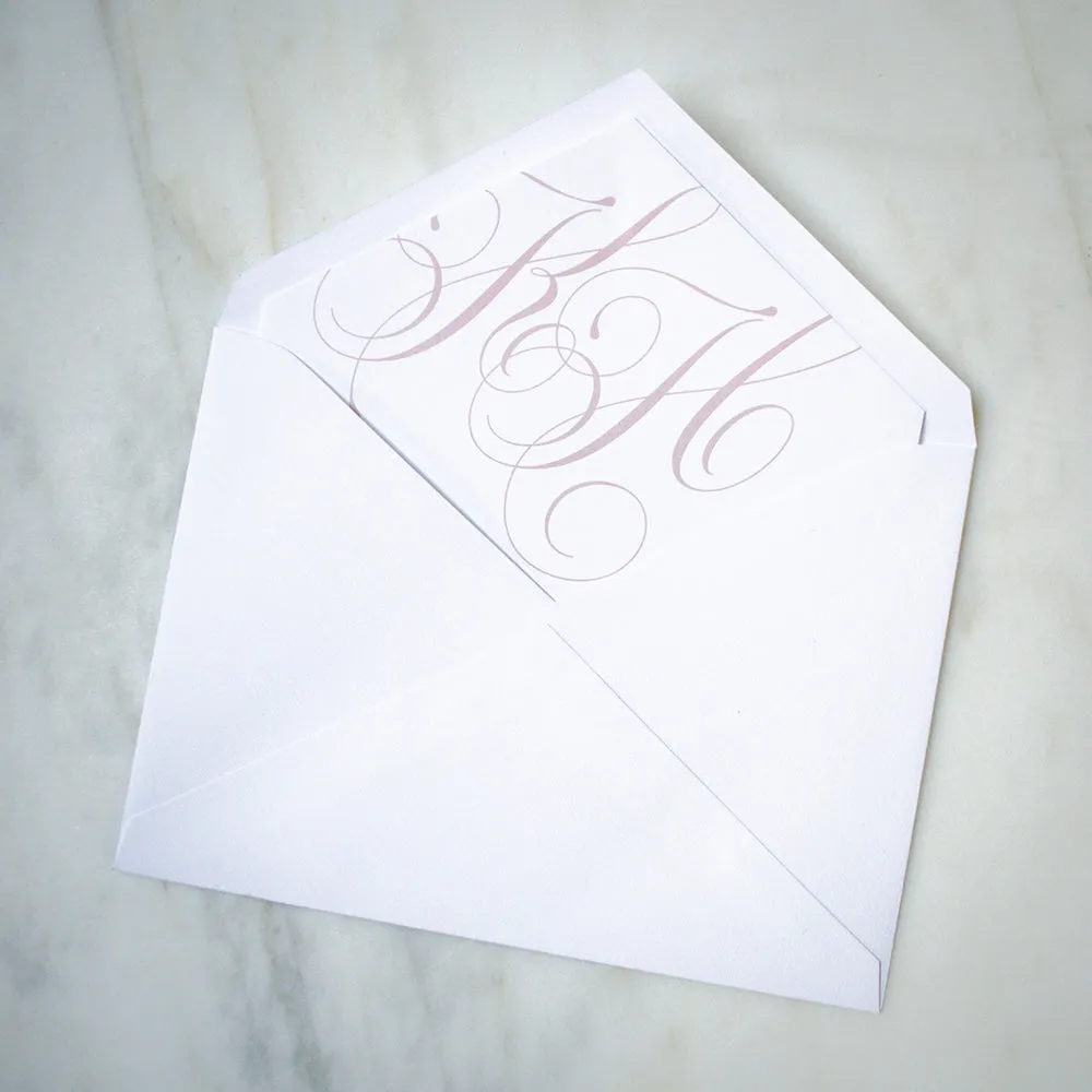 Oversize Initials Letterpress & Foil Wedding Invitations