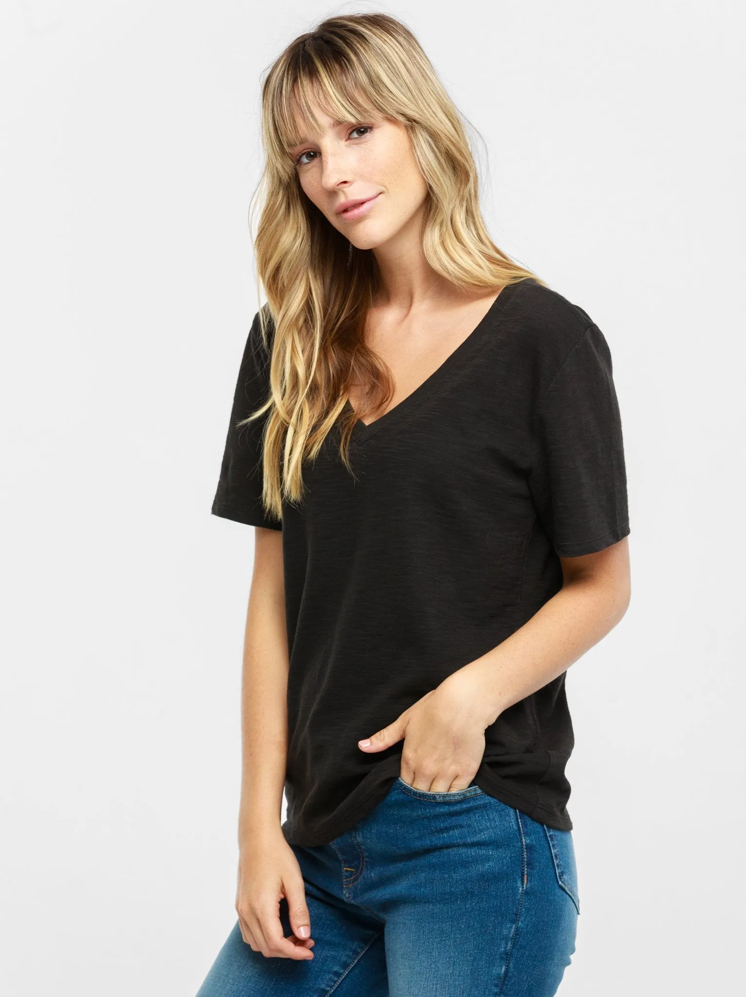 Palomino Relaxed V-Neck Tee