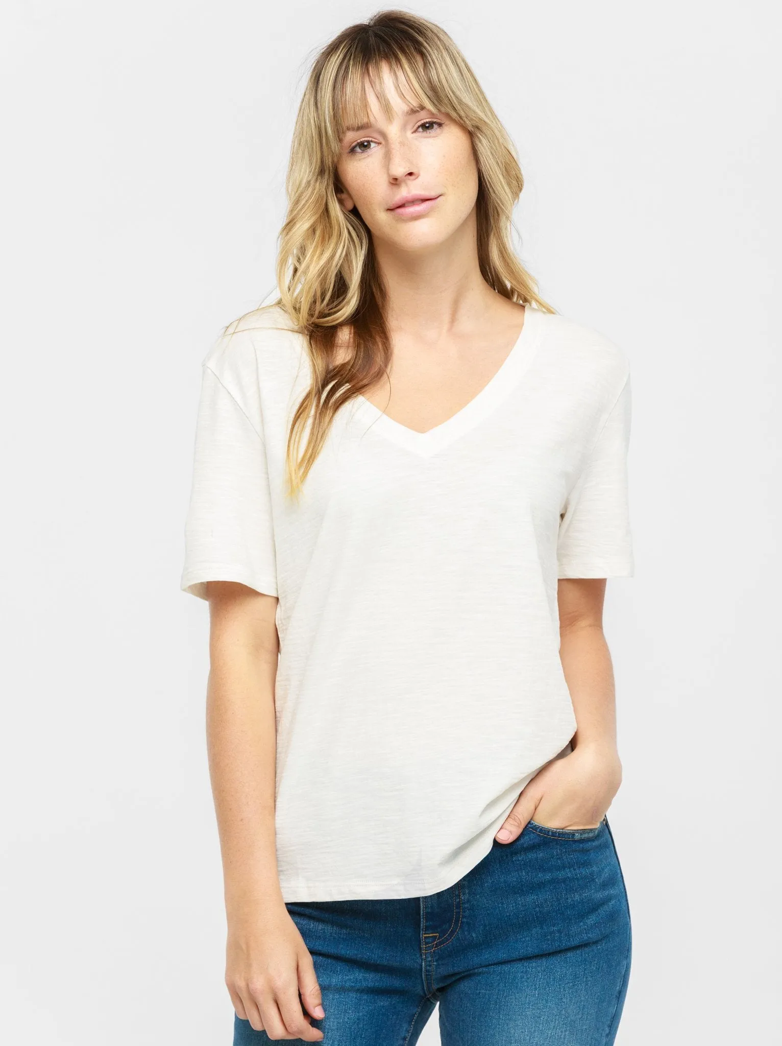 Palomino Relaxed V-Neck Tee