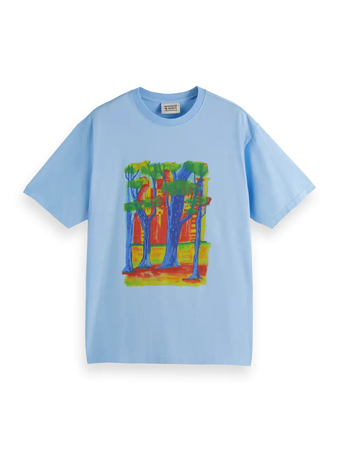 Park Artwork Relaxed Fit T-Shirt (Spring Blue) - 179944420