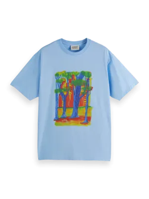 Park Artwork Relaxed Fit T-Shirt (Spring Blue) - 179944420