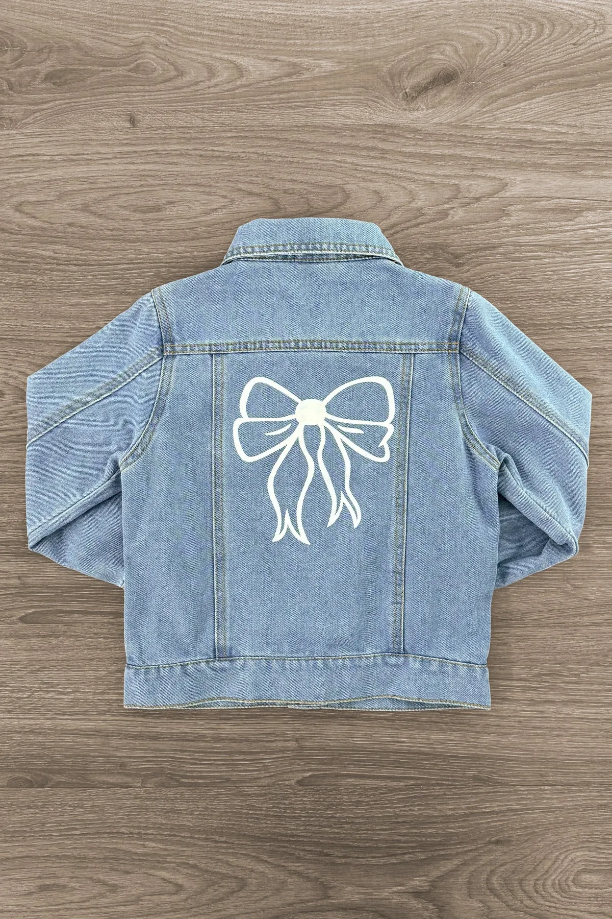 Pearl Bow Denim Jacket