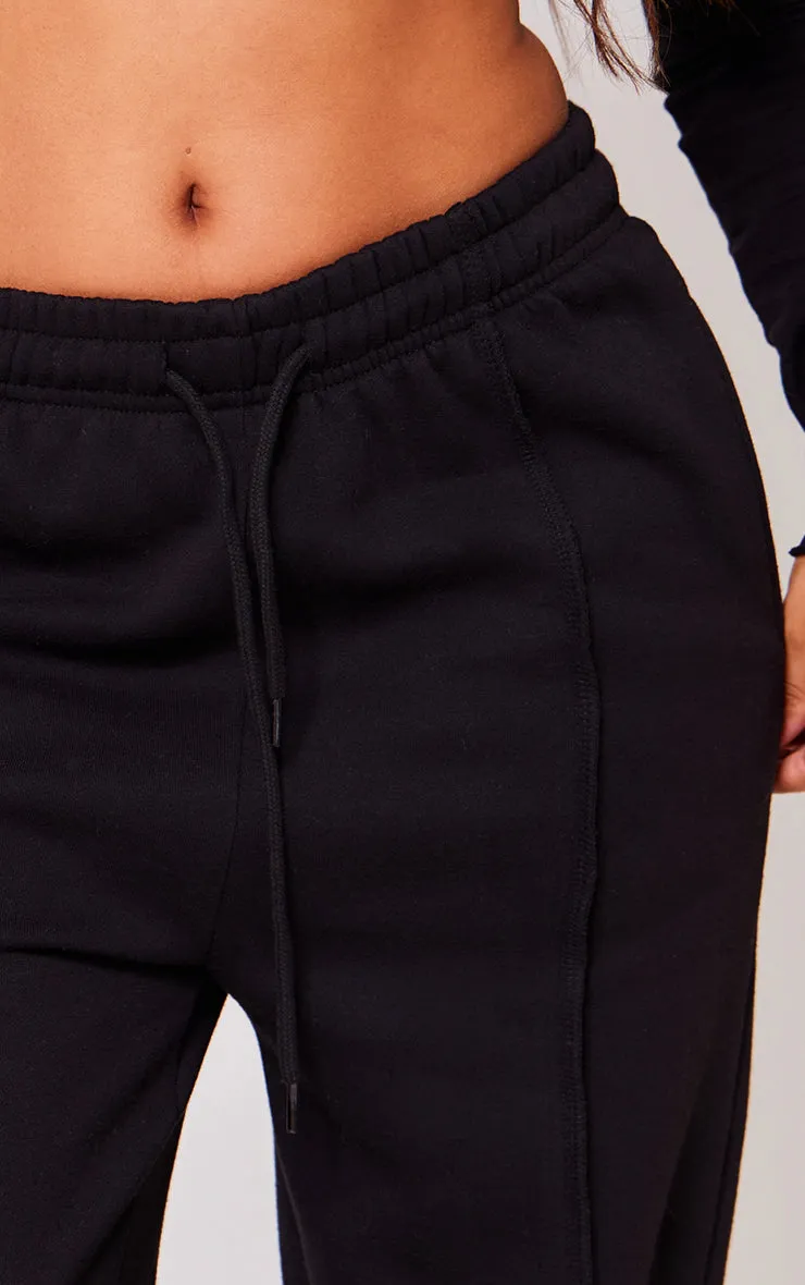 PETITE BLACK SEAM DETAIL JOGGERS