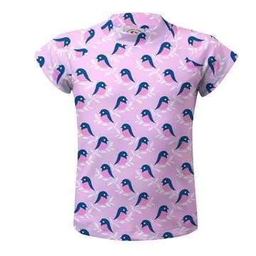 Pink Robin Short Sleeve Rashie