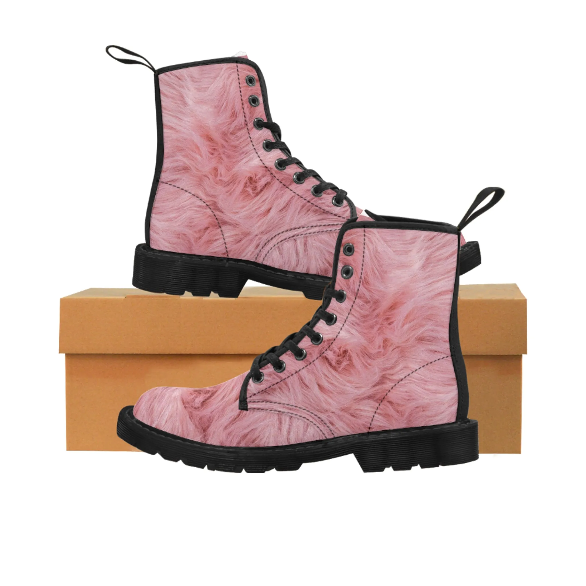 Pink Teddy - Inovax Woman's Canvas Boots