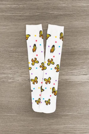 Polka Dot Butterfly Socks