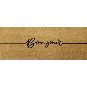 "Bonjour" Large Coir Double Door Mat