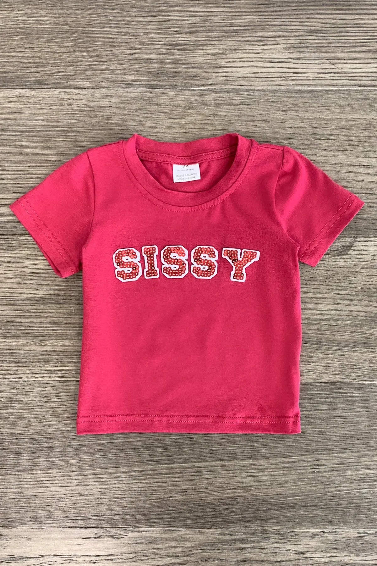 "Sissy" Distressed Sequin Capri Set