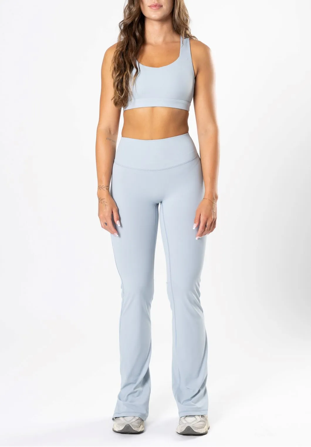 RecStretch Original Sculptseam™ Plus Flare Legging 34" Pearl Blue