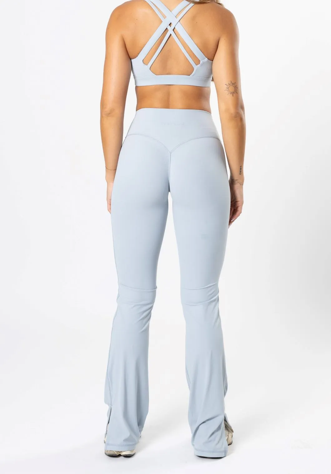 RecStretch Original Sculptseam™ Plus Flare Legging 34" Pearl Blue