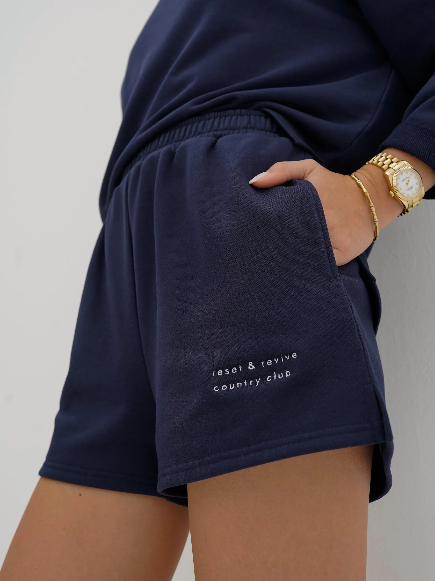 Reset & Revive Day Sweat Shorts | Navy