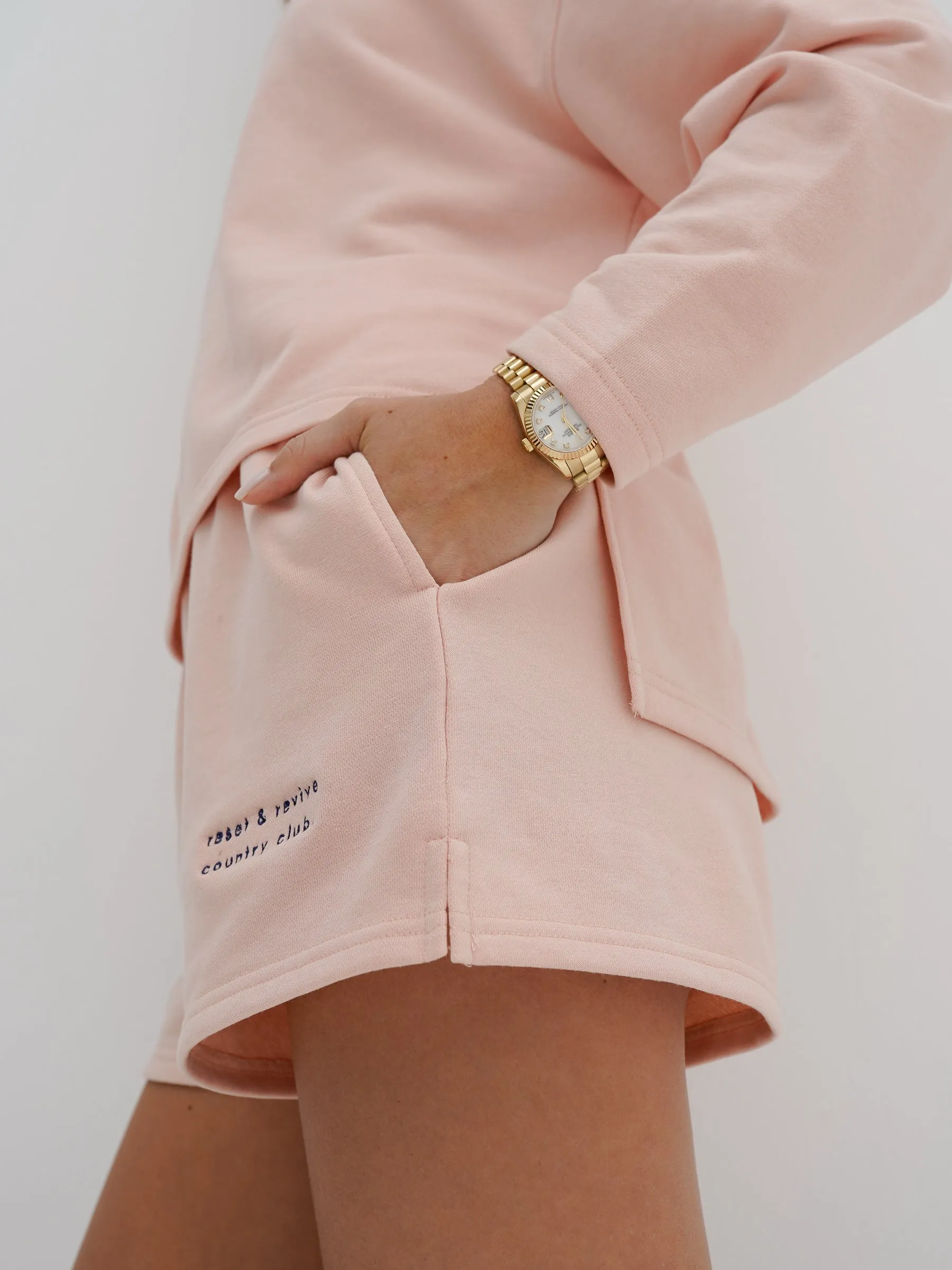 Reset & Revive Day Sweat Shorts | Peach Rosé