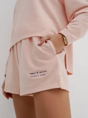 Reset & Revive Day Sweat Shorts | Peach Rosé