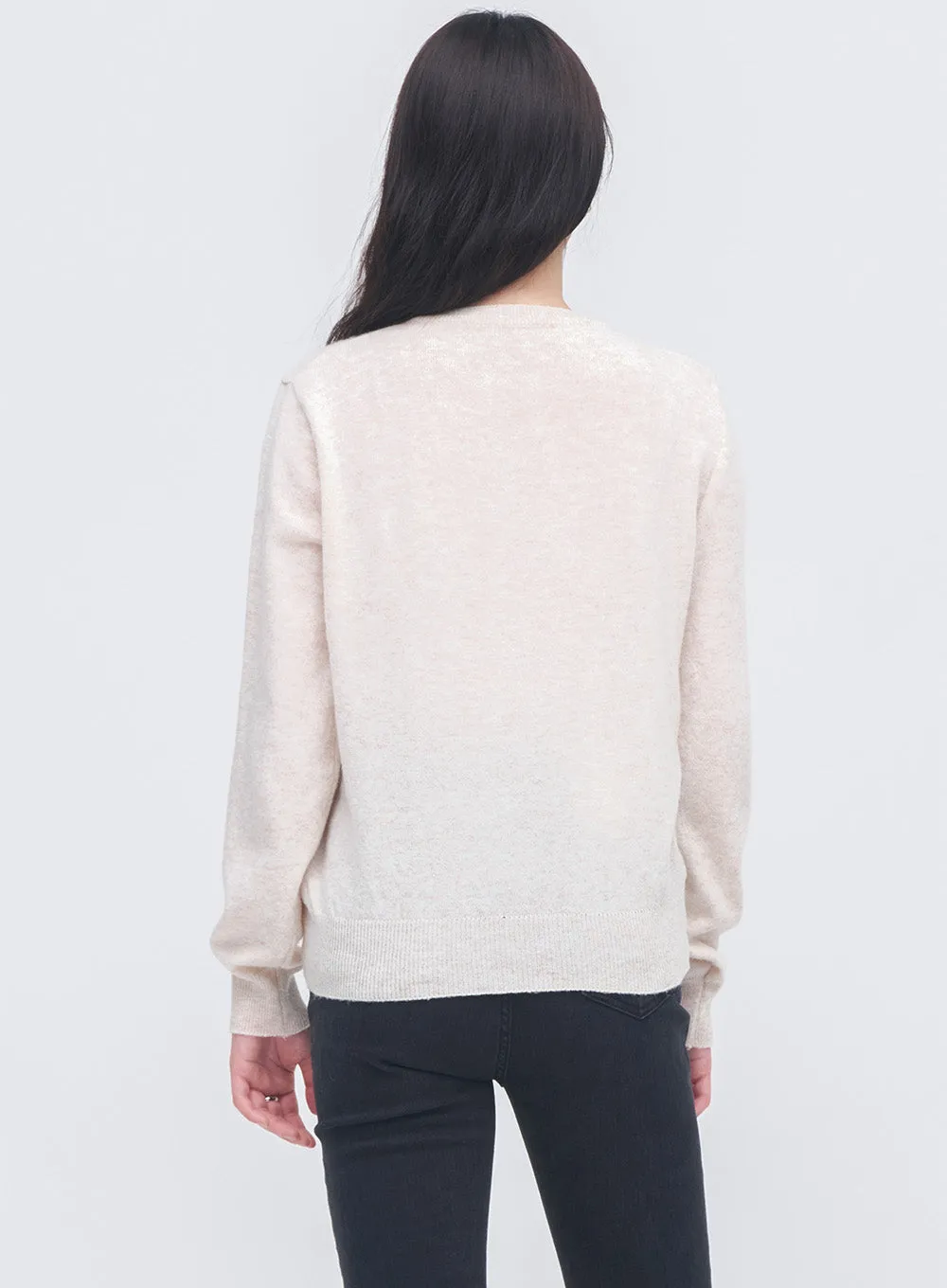 Round Neck Cashmere Knit Top