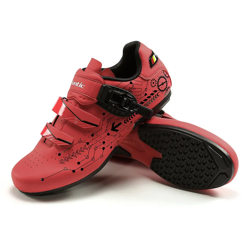 Santic RoadTour Black & Red Mens Lockless Cycling Shoes Cleats not Compatible