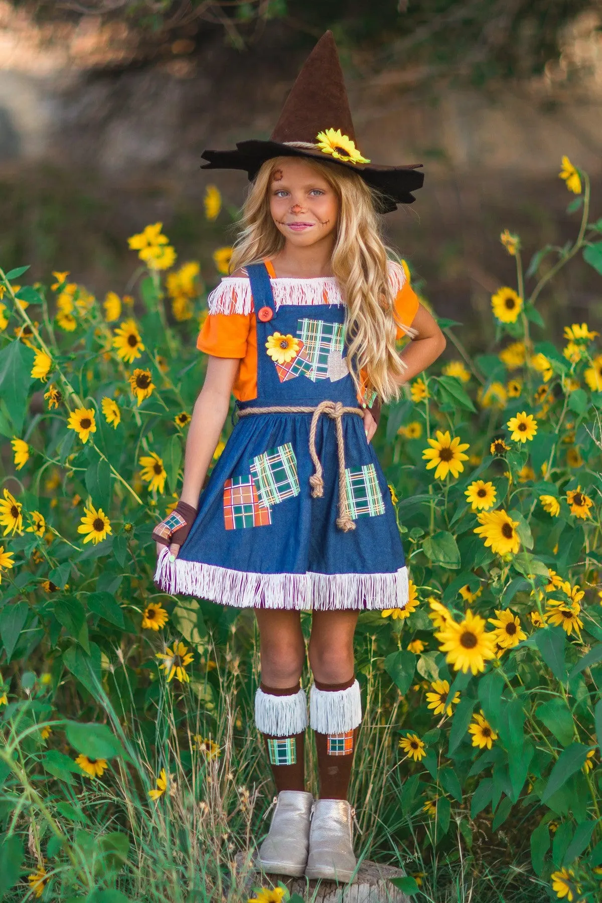 Scarecrow Costume Knee High Socks