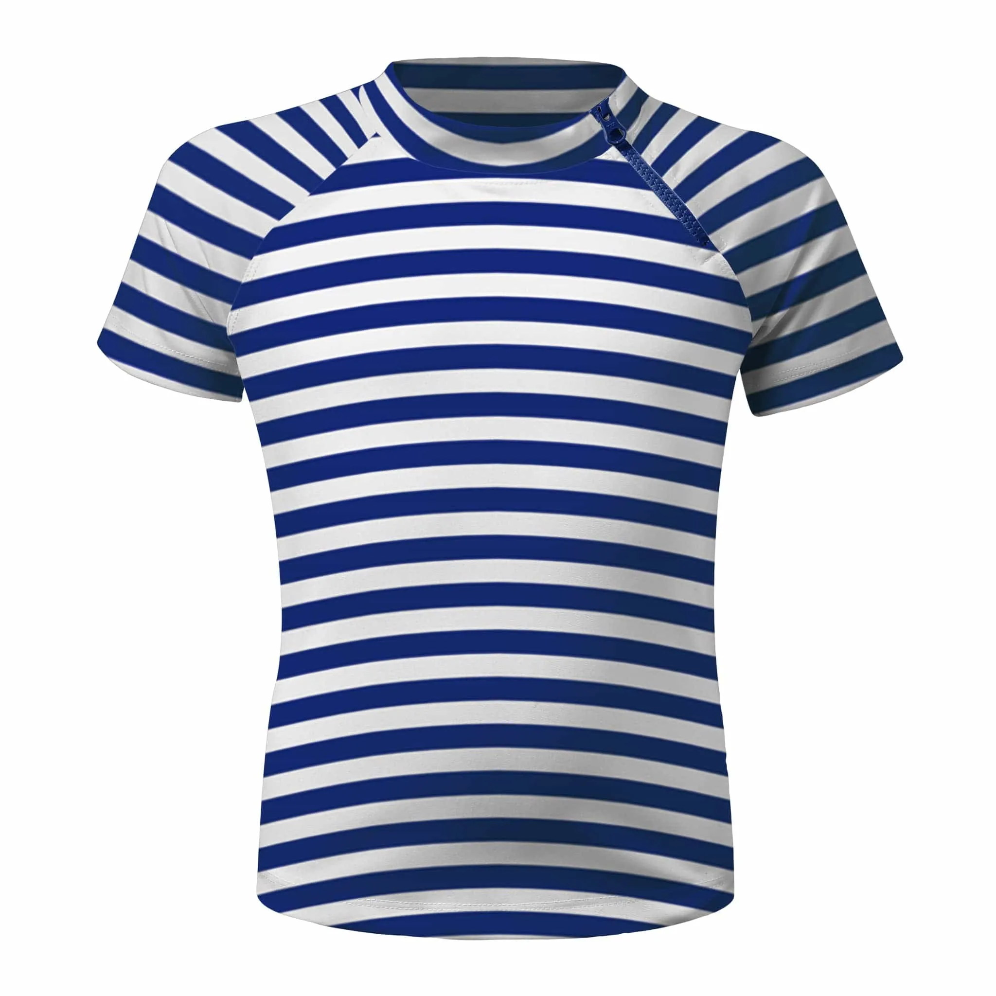 Sergeant Major Stripe Short Sleeve Zip Rashie