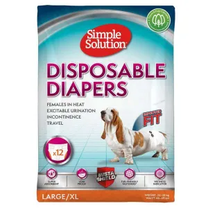 Simple Solution Disposable Diaper Large / X-Large - 12 Pack