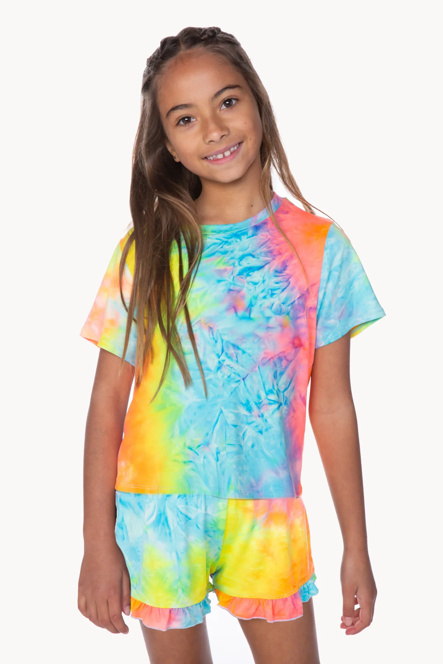 Simply Soft Short Sleeve Easy Tee - Neon Snowcone Tie Dye